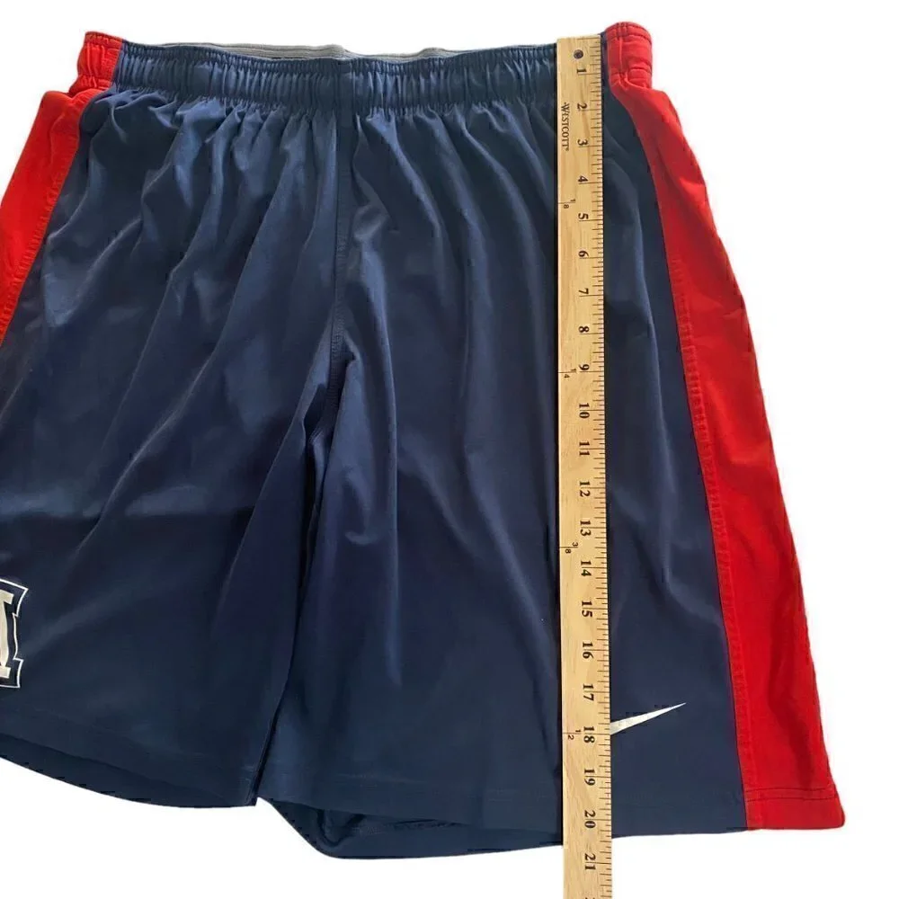 Nike Arizona Wild Cats Basketball Mens Shorts Blue Red Dri-Fit Logo Size XL?